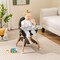 Costway 6-in-1 Convertible Wooden Baby Highchair Infant Feeding Chair with Removable Tray Black/Grey/Pink/White/Beige